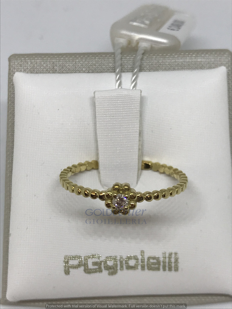 Anello Pg Gioielli in oro giallo e diamante CT. 0,04 G VS ANBUBBLE-20G